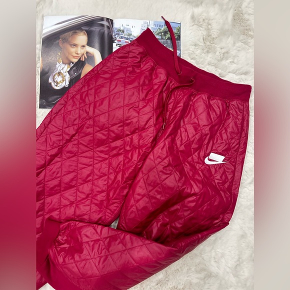 Nike Women's Sportswear NSP Loose Fit Quilted Pants Cj6256 620 - Picture 9 of 11